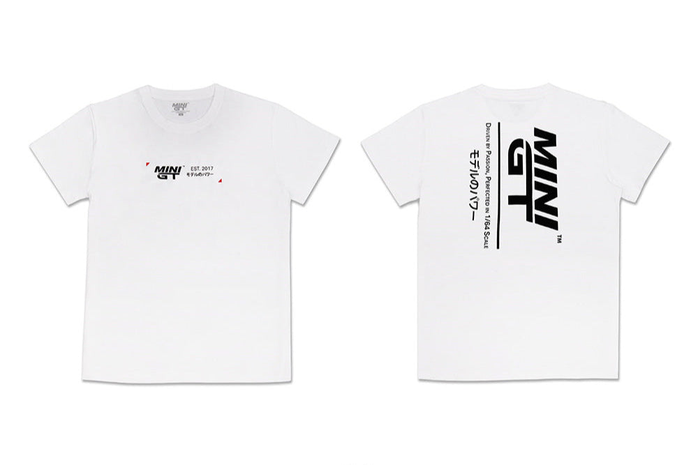 (Pre-Order) (MGTOM025) Mini GT T-shirt Driven by Passion (White)