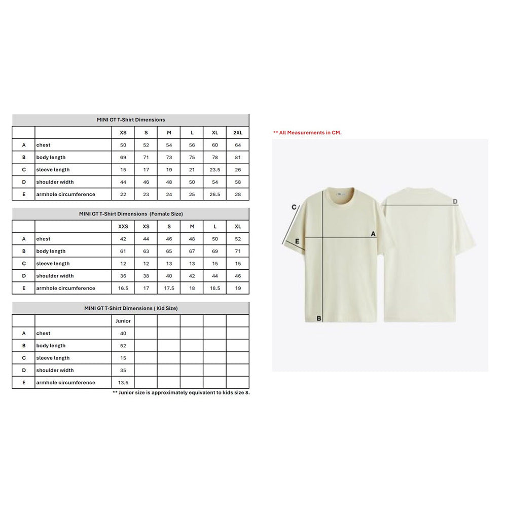 (Pre-Order) (MGTOM025) Mini GT T-shirt Driven by Passion (White)