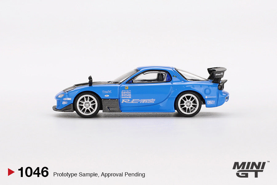 (Pre-Order) (MGT01046-BL) - Mazda RX-7 RE-AMEMIYA 20B NA 3ROTOR-7 AMA-SAN GO - (Blister version)