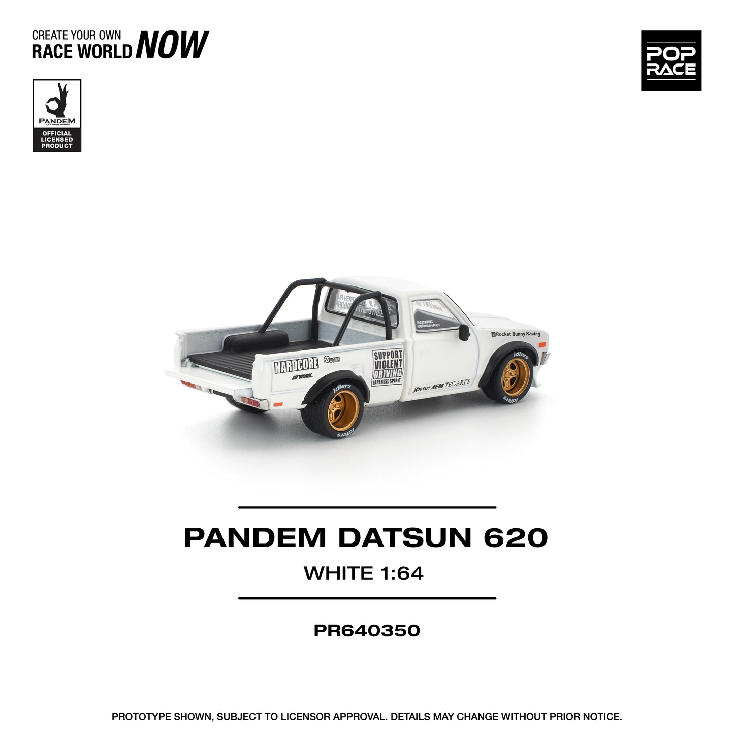(Pre-Order) (PR640350) PANDEM DATSUN 620 (WHITE)