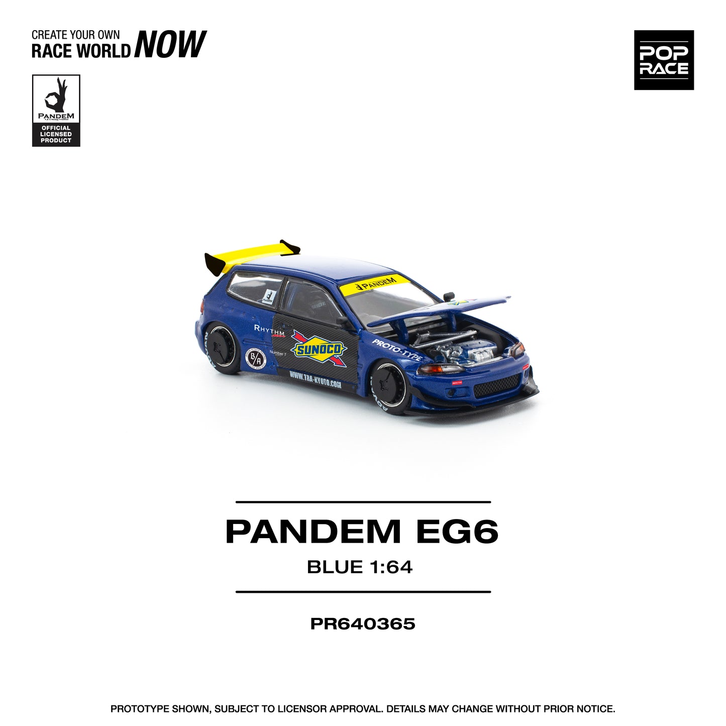 (Pre-Order) (PR640365) PANDEM CIVIC EG6 BLUE/BLACK