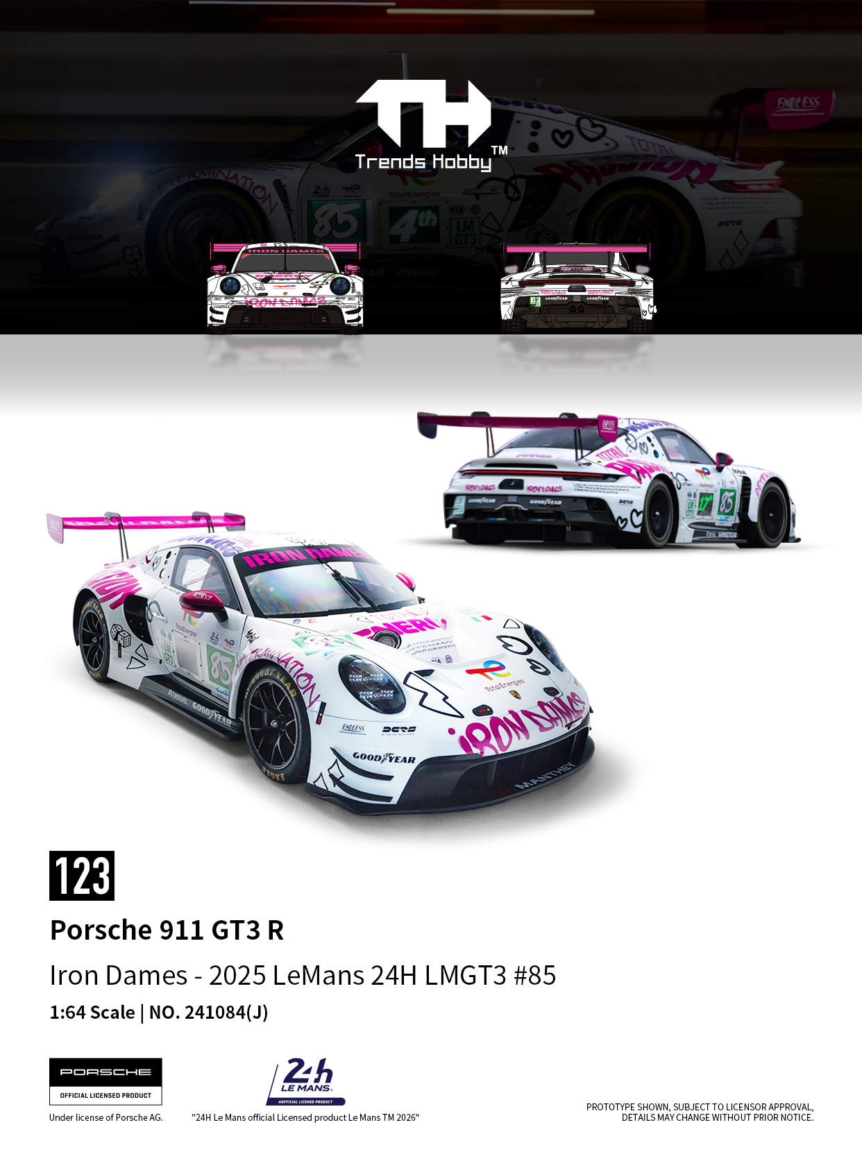 (Pre-Order) (241084(J)) Porsche 911 GT3 R LeMan 24H 2025 #85