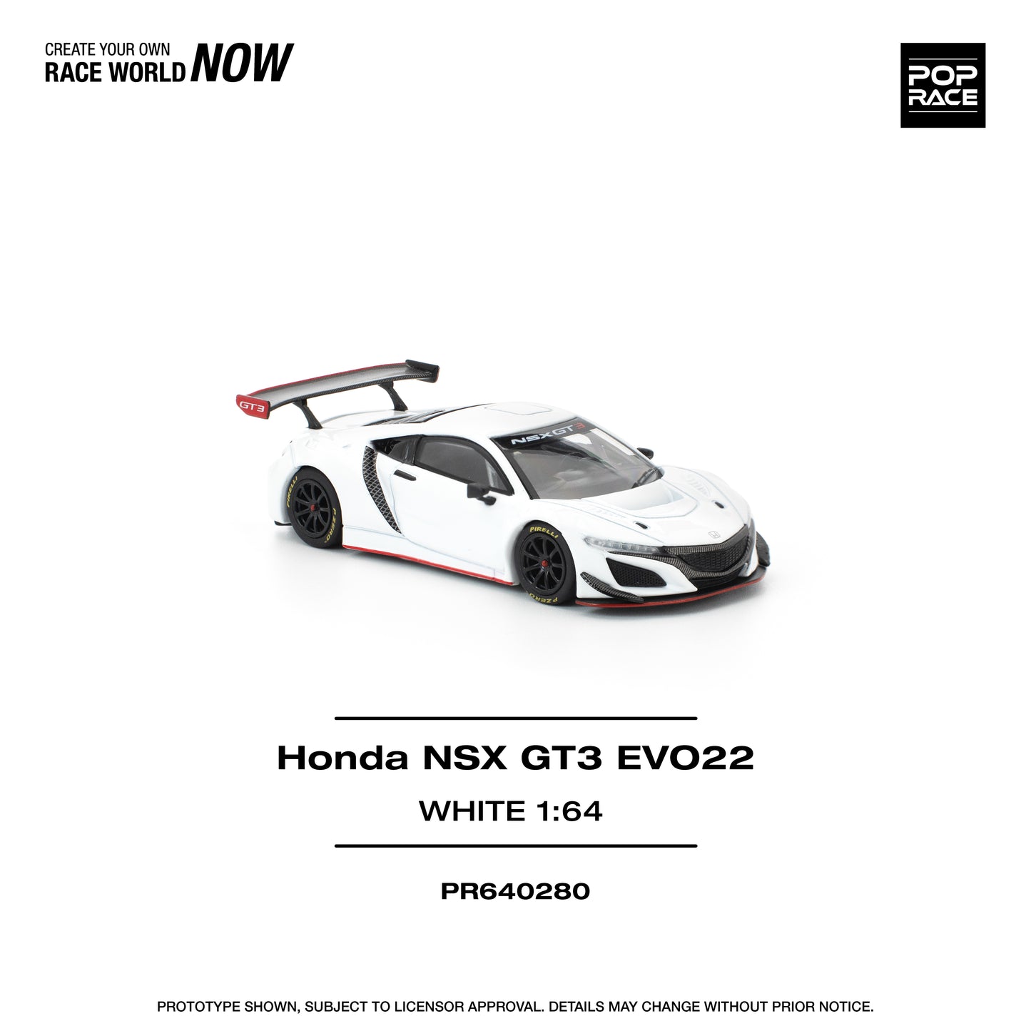 (Pre-Order) (PR640280) HONDA NSX GT3 EVO22 - WHITE