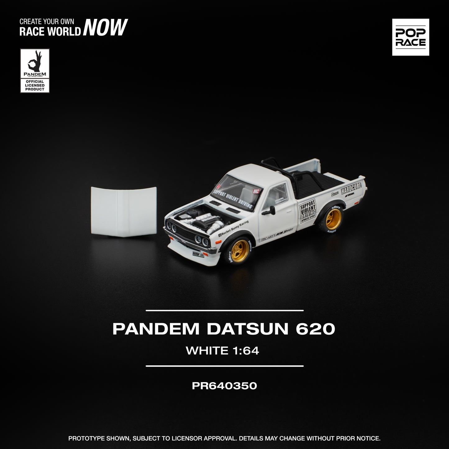 (Pre-Order) (PR640350) PANDEM DATSUN 620 (WHITE)