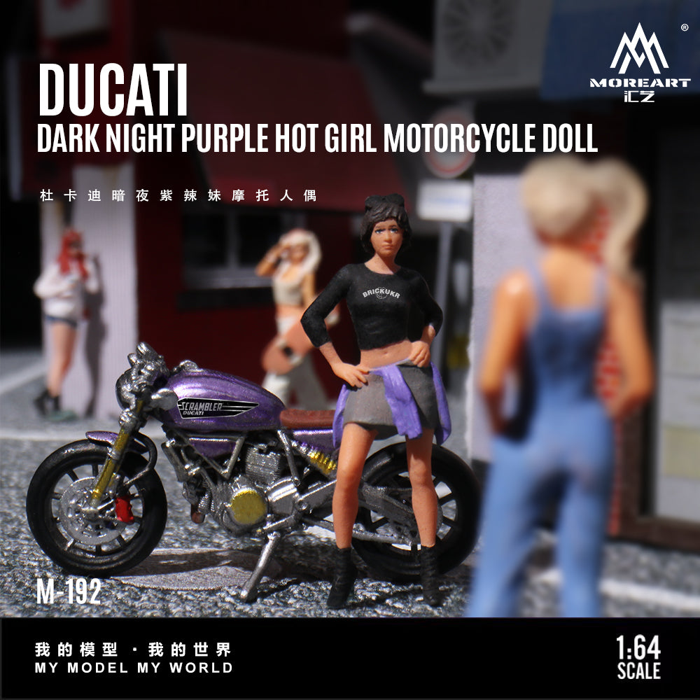 (MO222192) - Ducati Dark Purple Motorcycle Figure