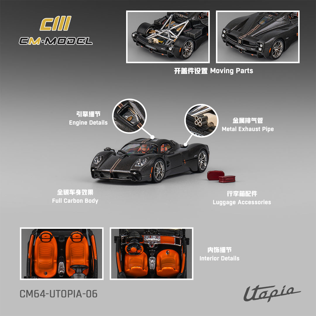 (Pre-Order)(CM64-Utopia-06) Pagani Utopia Full Carbon