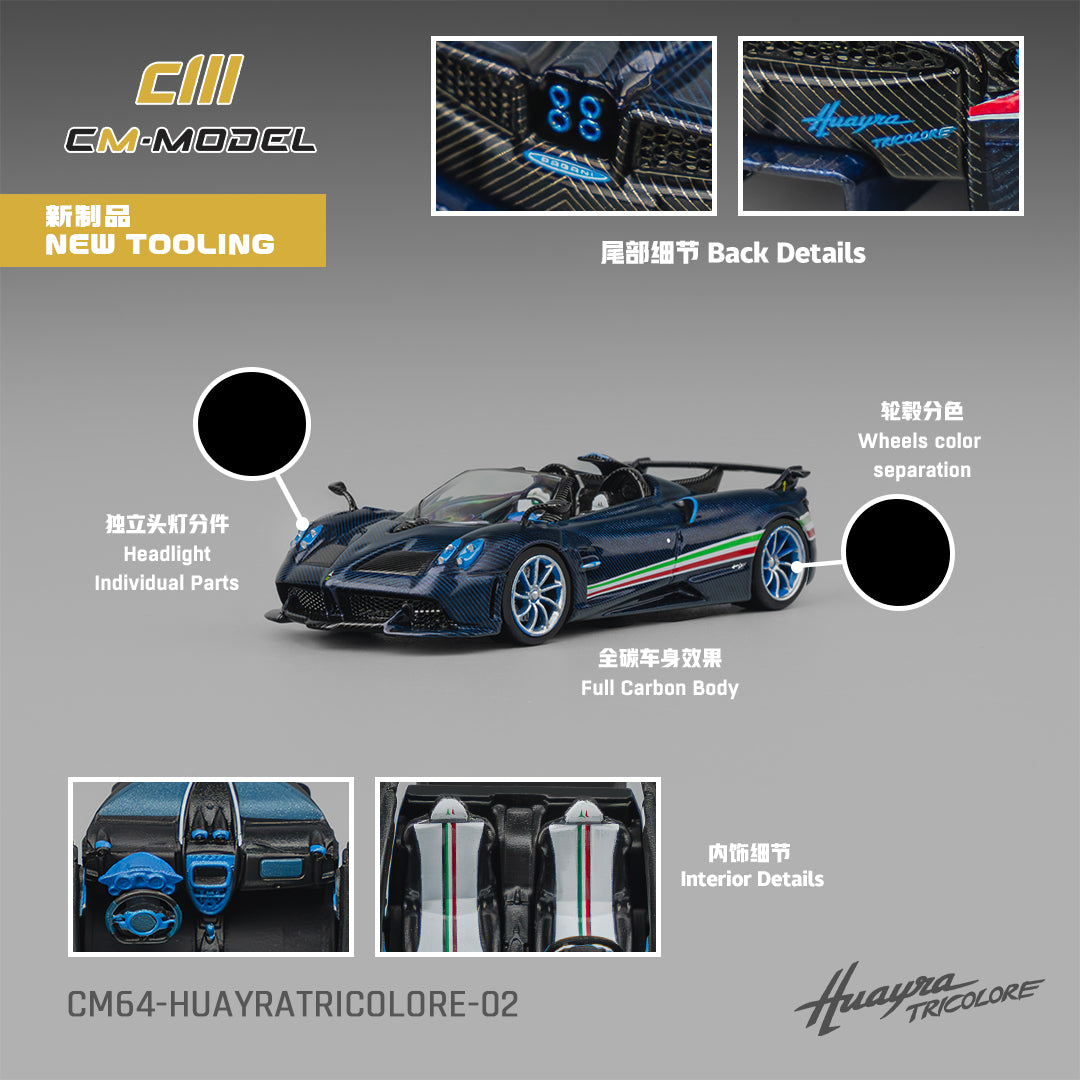 (Pre-Order) (CM64-HUAYRATRICOLORE-02) Pagani Tricolore