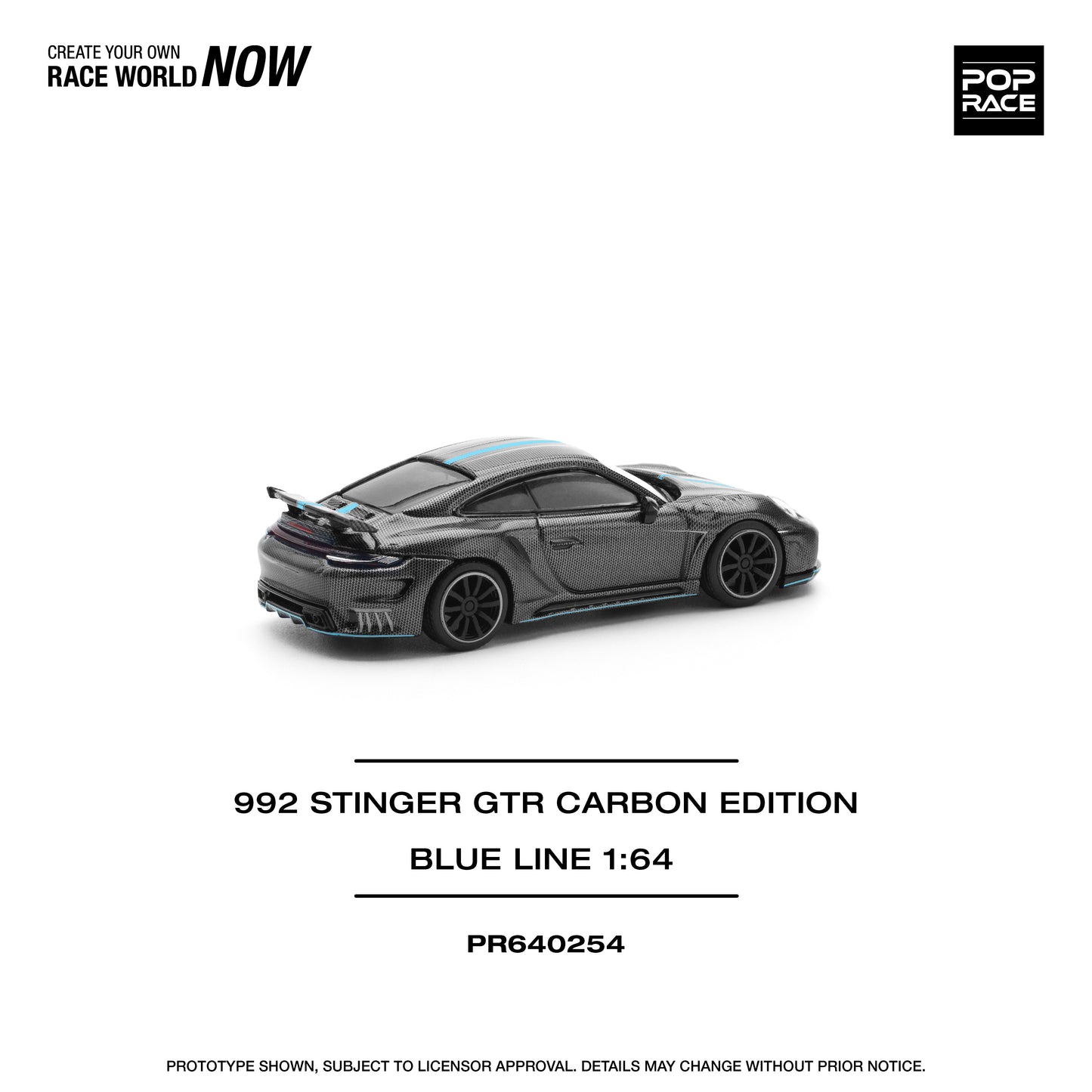 (Pre-Order) (PR640254) 992 STINGER GTR CARBON EDITION (BLUE LINE)