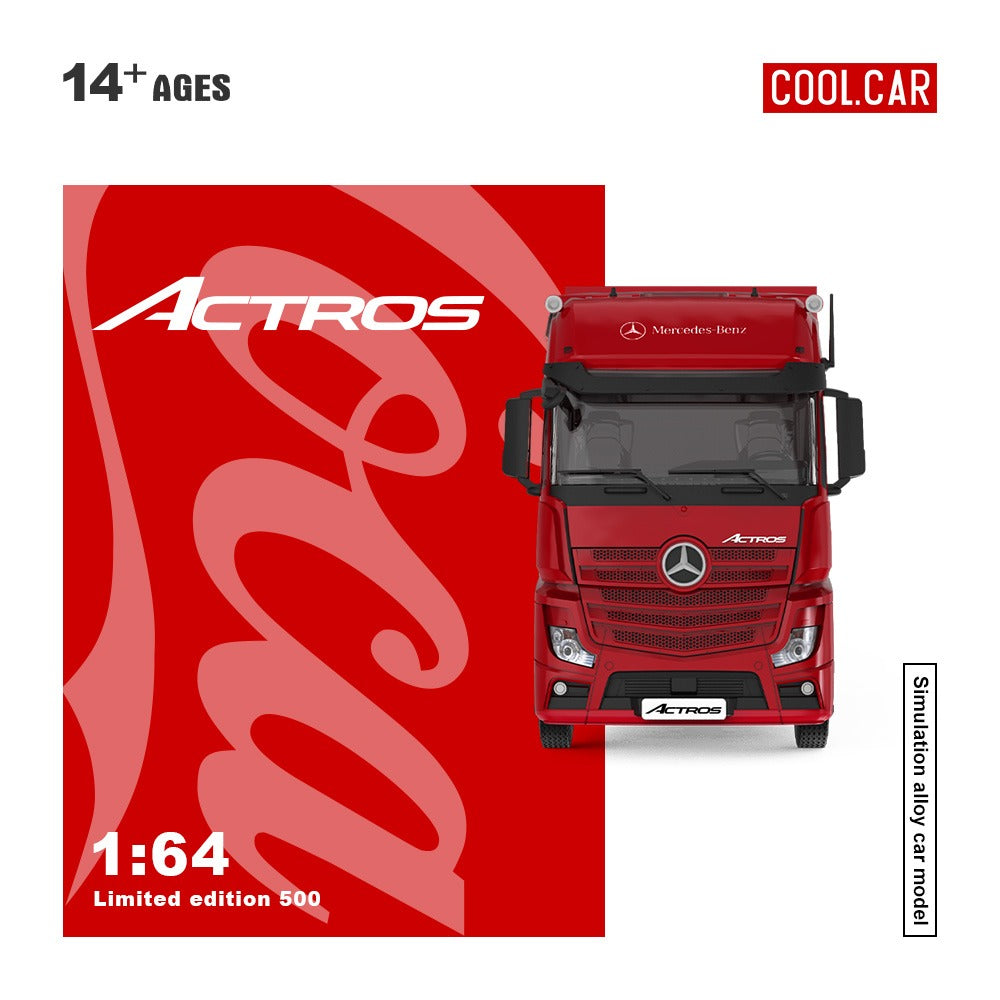 (Pre-Order)(CC646735) Mercedes-Benz Actros container truck (coca cola livery)