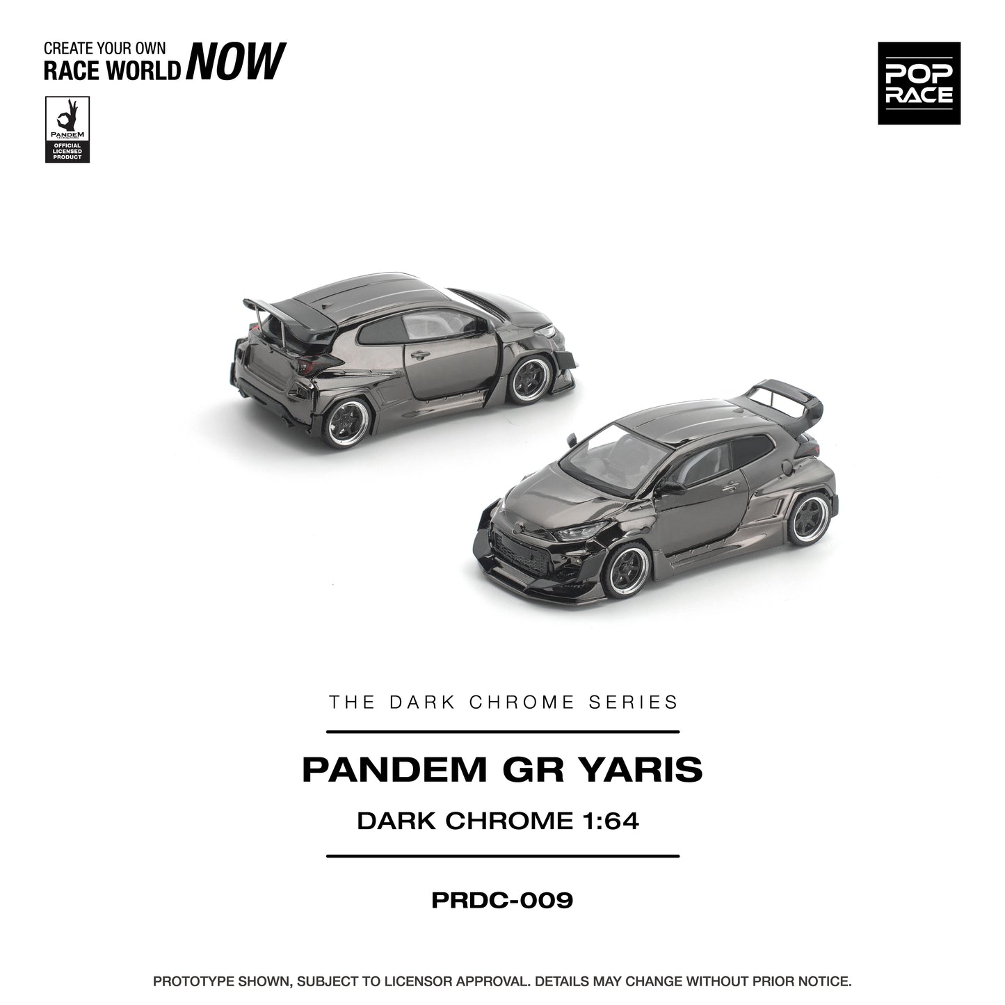 (Pre-Order) PRDC009 - PANDEM GR YARIS DARK CHROME