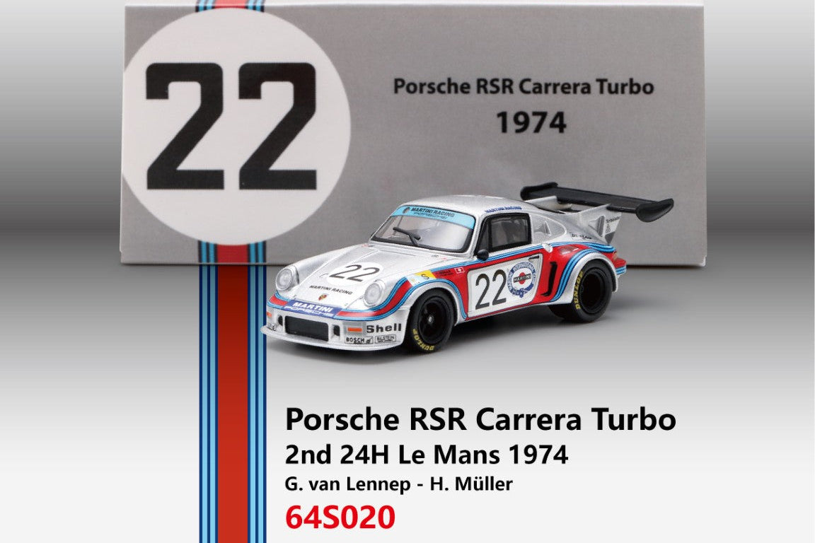 (Pre-Order) (64S020) Porsche RSR Carrera Turbo No.22 2nd 24H Le Mans 1974 - G. van Lennep - H. Müller