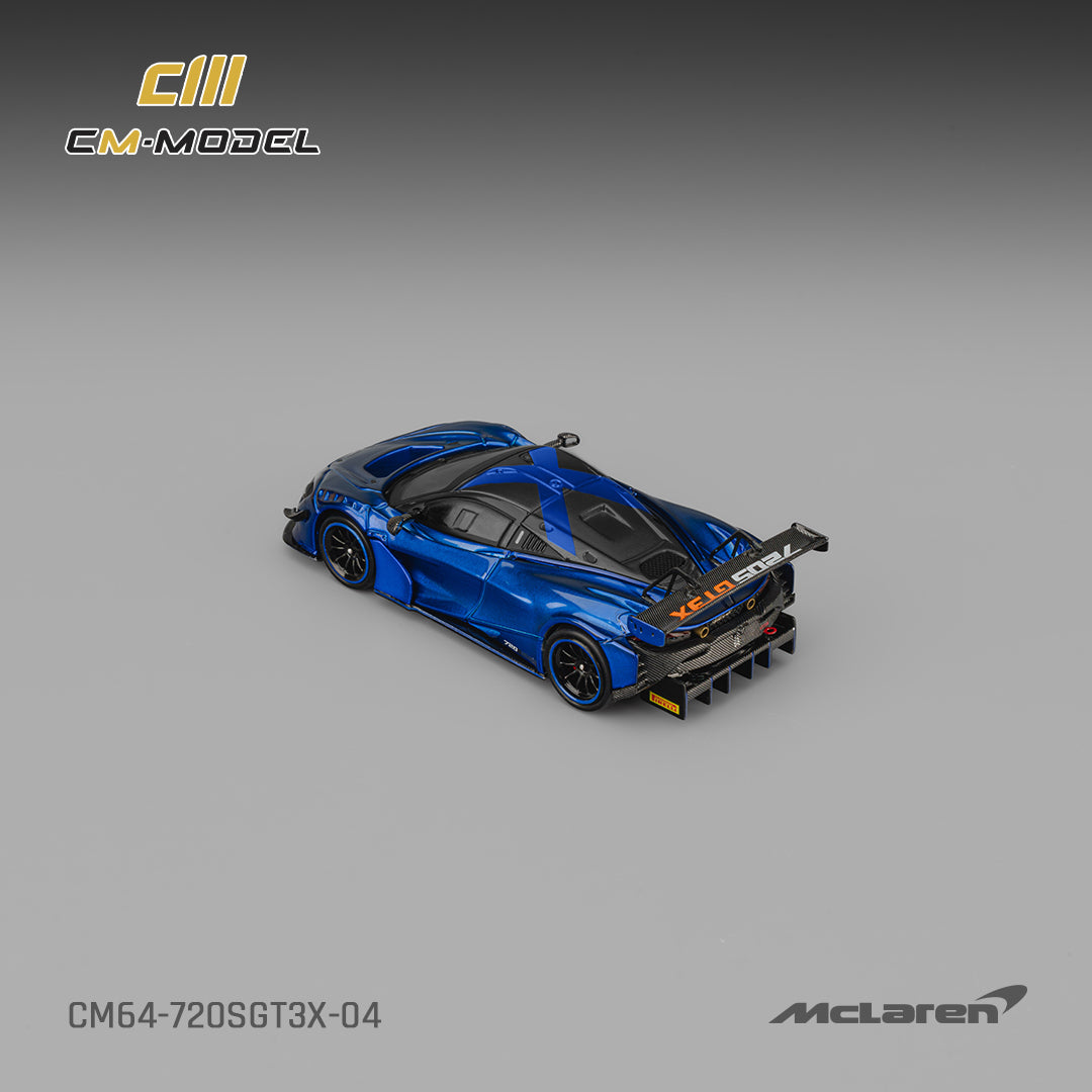 (Pre-Order) (CM64-720SGT3X-04) Mclaren 720SGT3X (Aurora Blue)