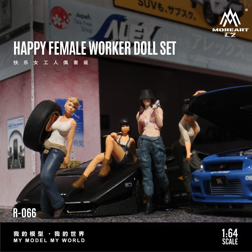 (Pre-Order) (MO223066) Happy Female Worker Costume Set (RESIN)
