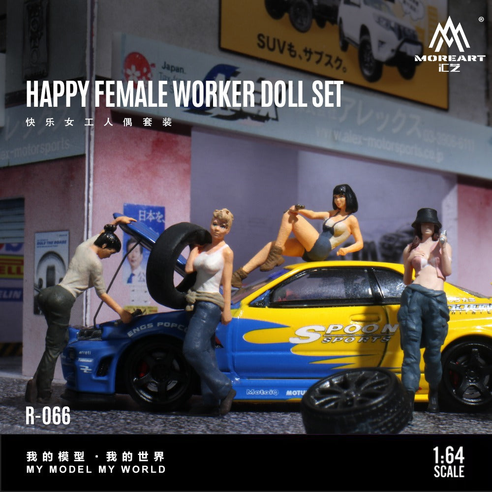 (Pre-Order) (MO223066) Happy Female Worker Costume Set (RESIN)