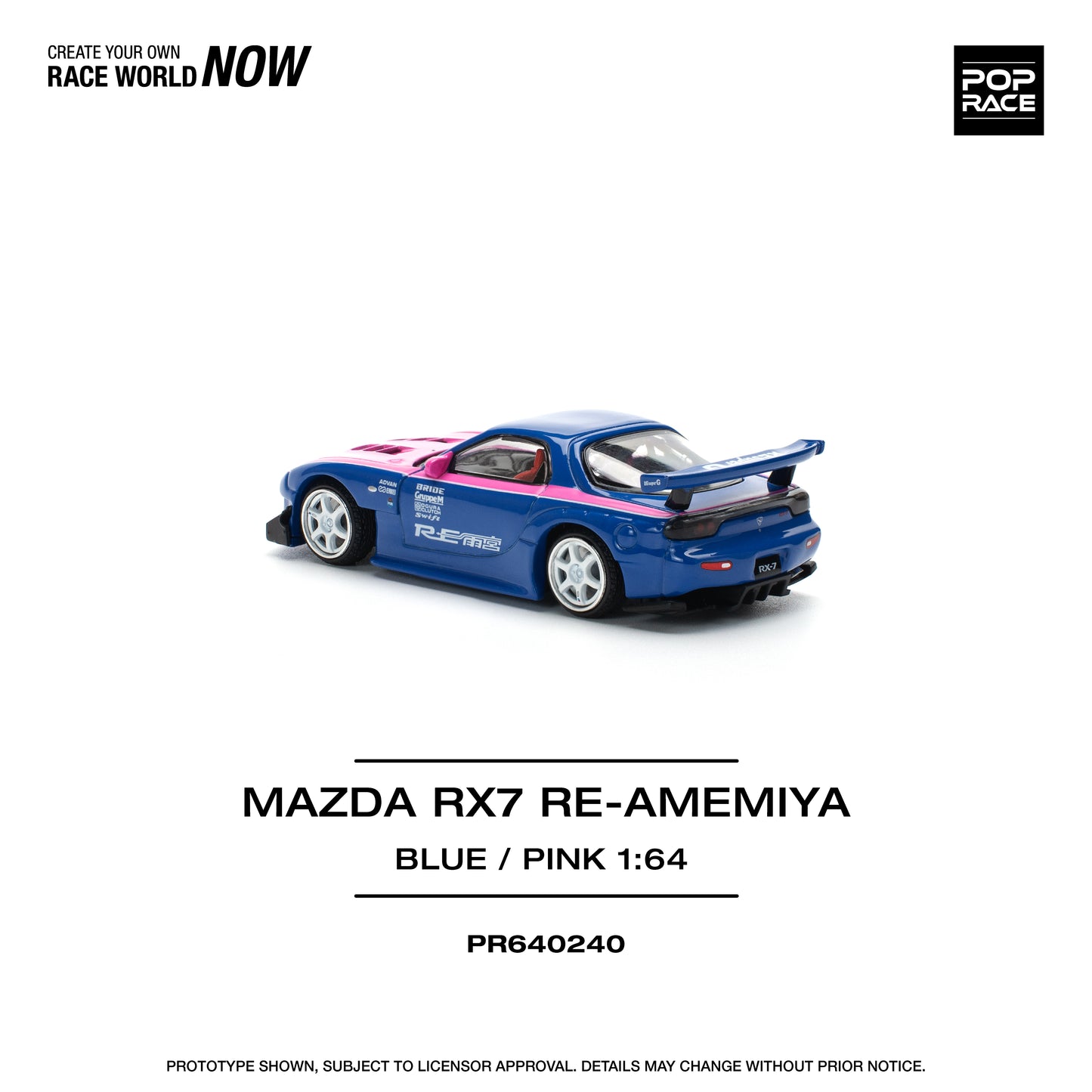 (Pre-Order) (PR640240) MAZDA RX7 RE-AMEMIYA - BLUE/PINK