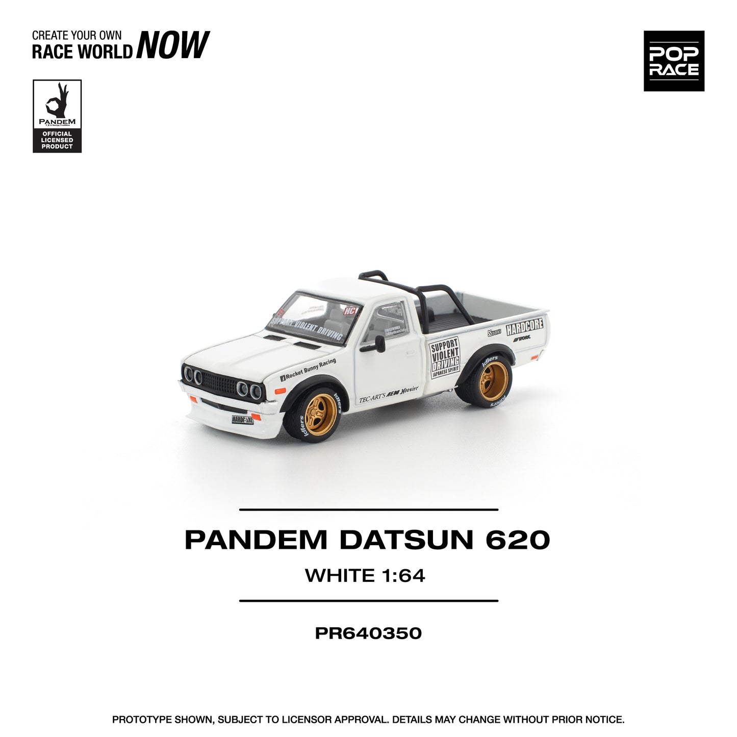 (Pre-Order) (PR640350) PANDEM DATSUN 620 (WHITE)