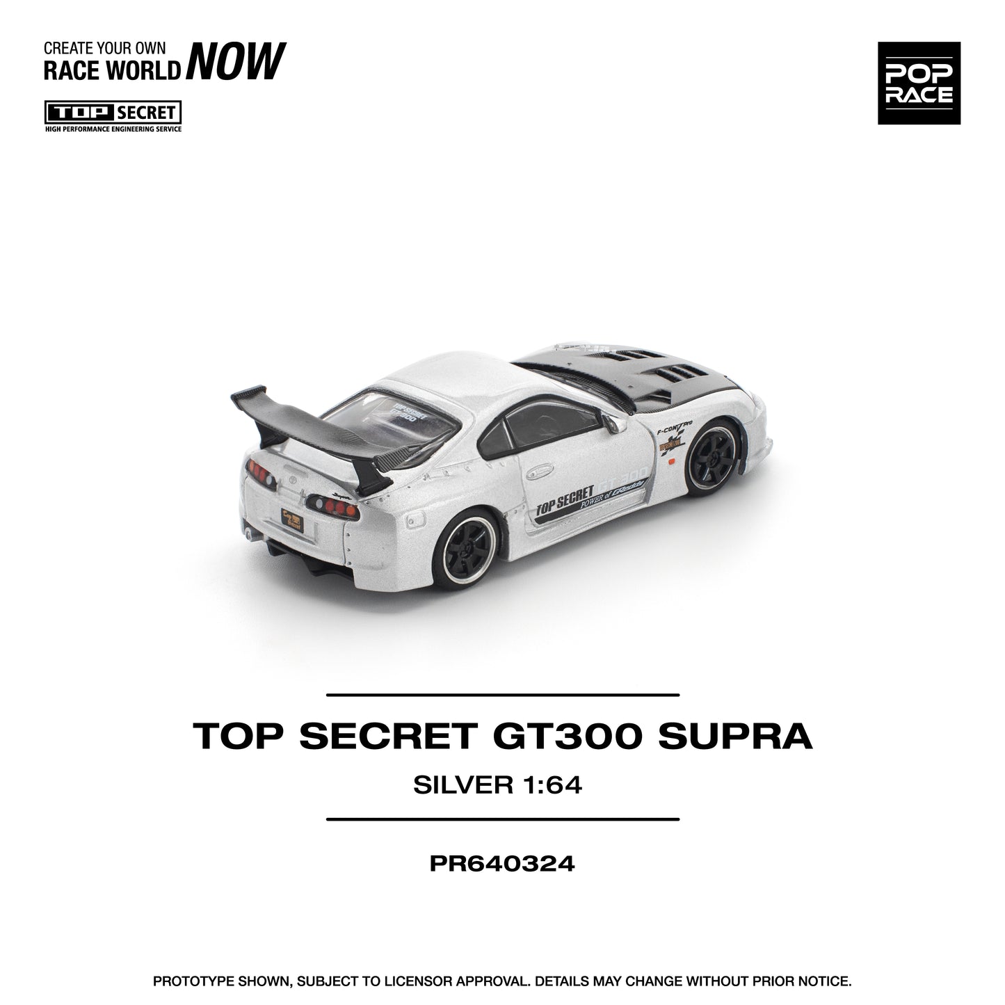 (Pre-Order) (PR640324) TOP SECRET GT300 SUPRA (SILVER)