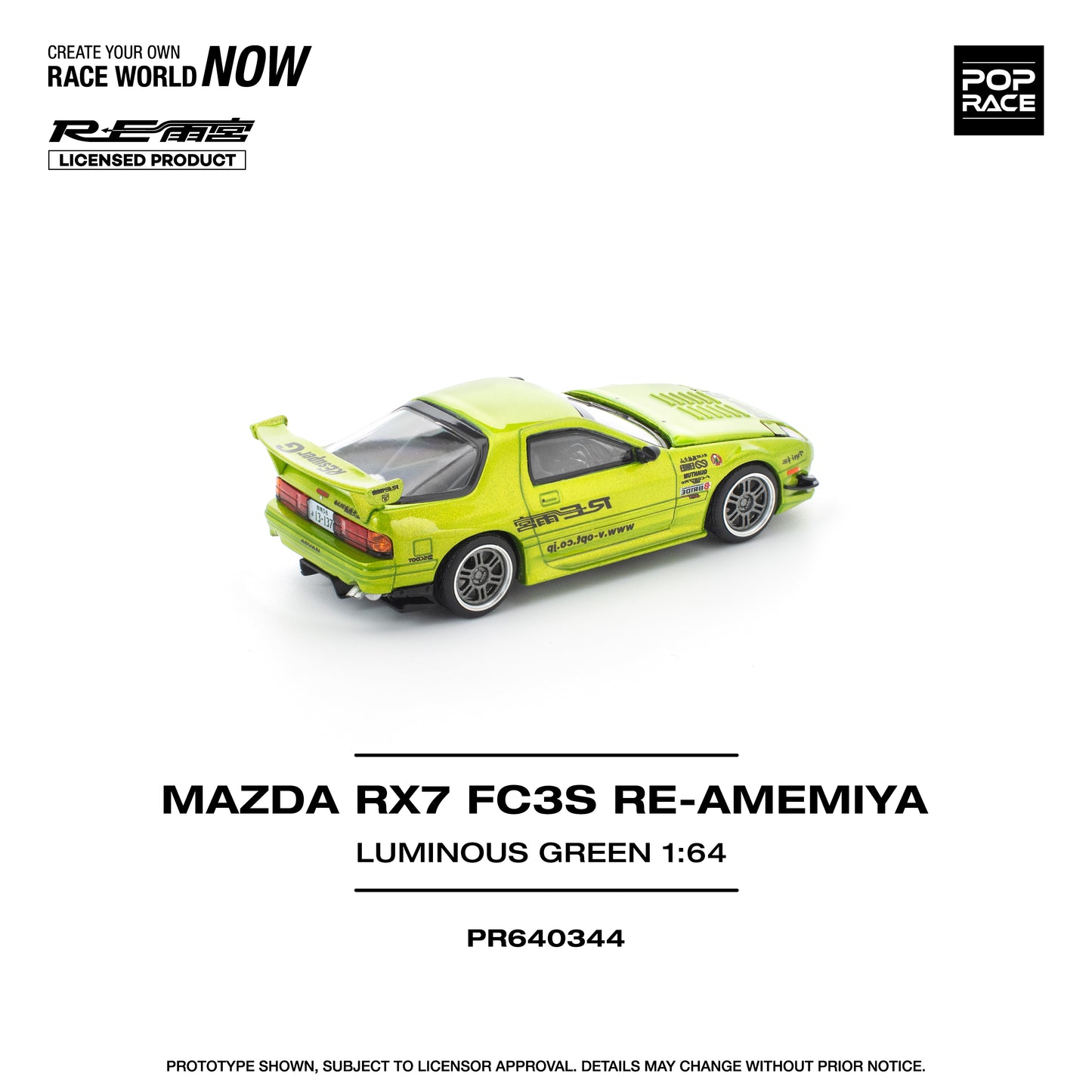 (Pre-Order) (PR640344) MAZDA RX7 FC3S RE-AMEMIYA (LUMINOUS GREEN)