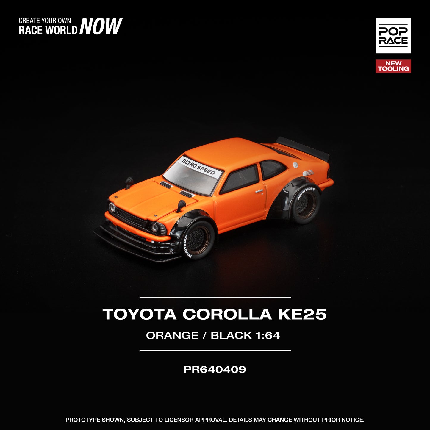 (Pre-Order) (PR640409) TOYOTA COROLLA KE25 ORANGE