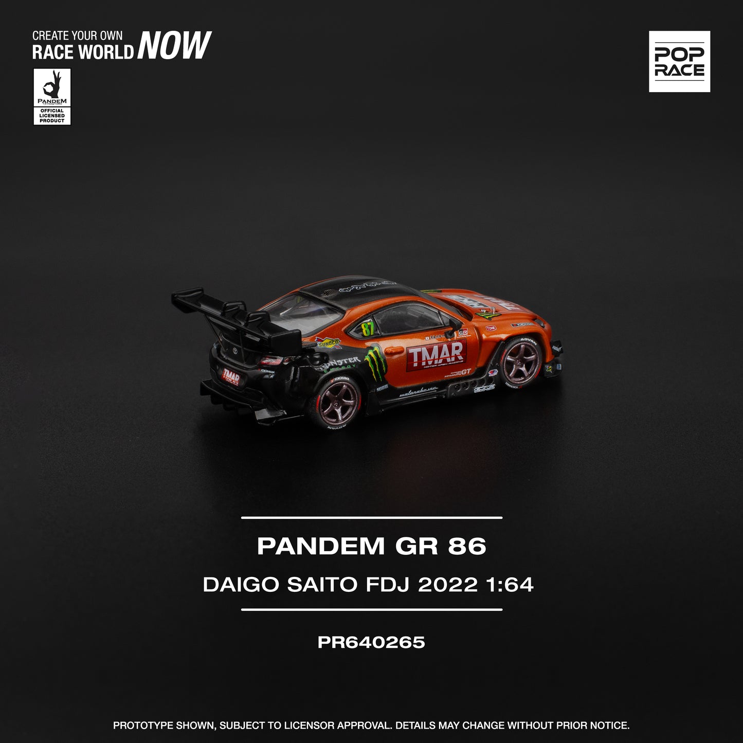 (Pre-Order) (PR640265) PANDEM GR86 - DAIGO SAITO FORMULA DRIFT JAPAN 2022