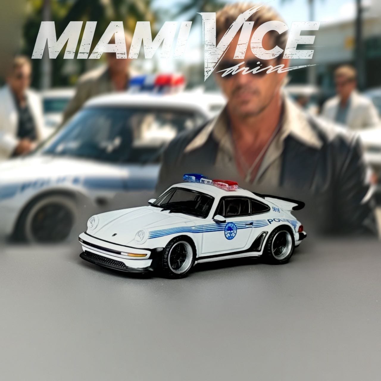 (Pre-Order) Rhino Model - Porsche 911 Turbo 930 (Miami Vice Livery)