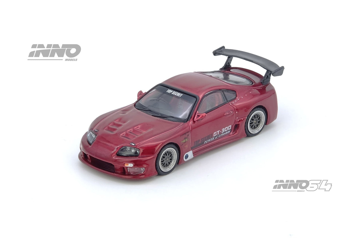 (Pre-Order) (IN64-A80TS-RED) TOYOTA SUPRA (A80) "TOP SECRET" Red