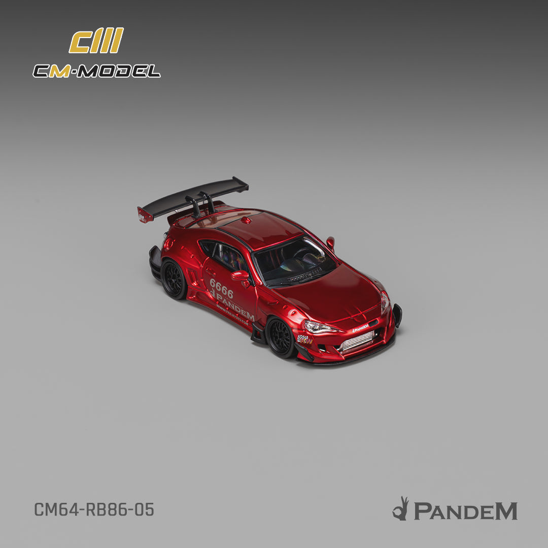 (Pre-Order) (CM64-RB86-05) Toyota GT86 Pandem Widebody V3.5 Metallic red