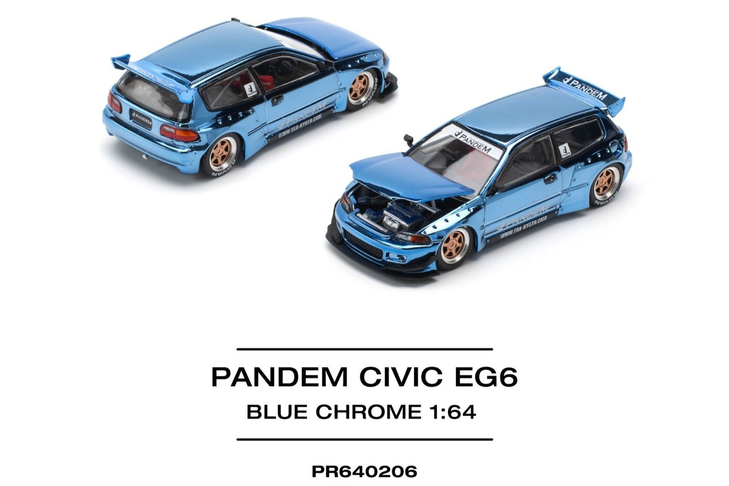 (Pre-Order) (PR640206) Pandem Civic EG6 (Blue Chrome)