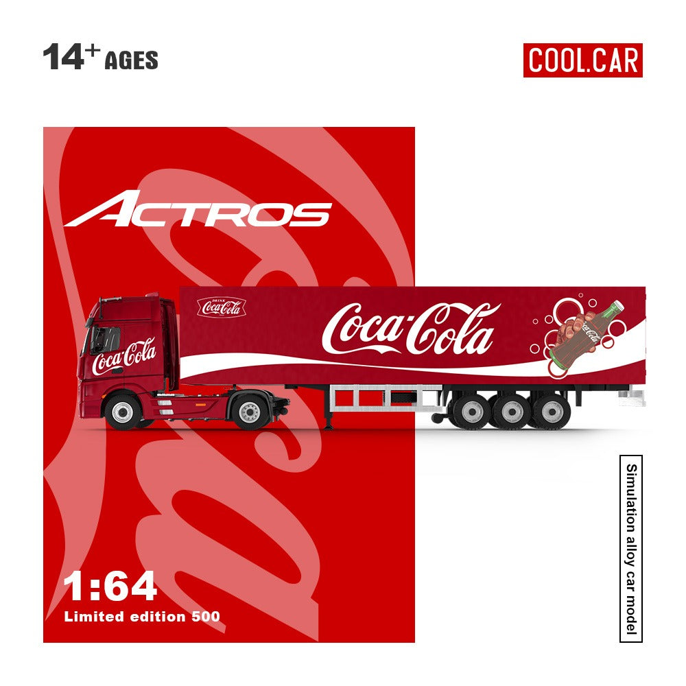 (Pre-Order)(CC646735) Mercedes-Benz Actros container truck (coca cola livery)
