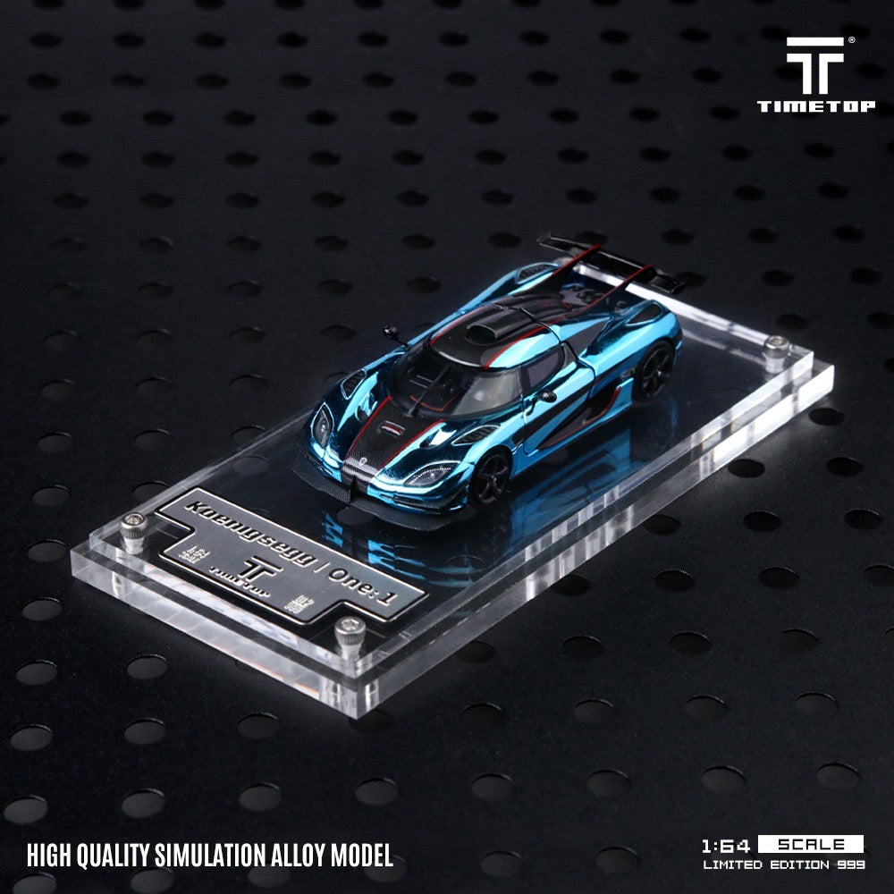 (Pre-Order)(TT644818) Koenigsegg One:1 (Metallic Ice Blue)