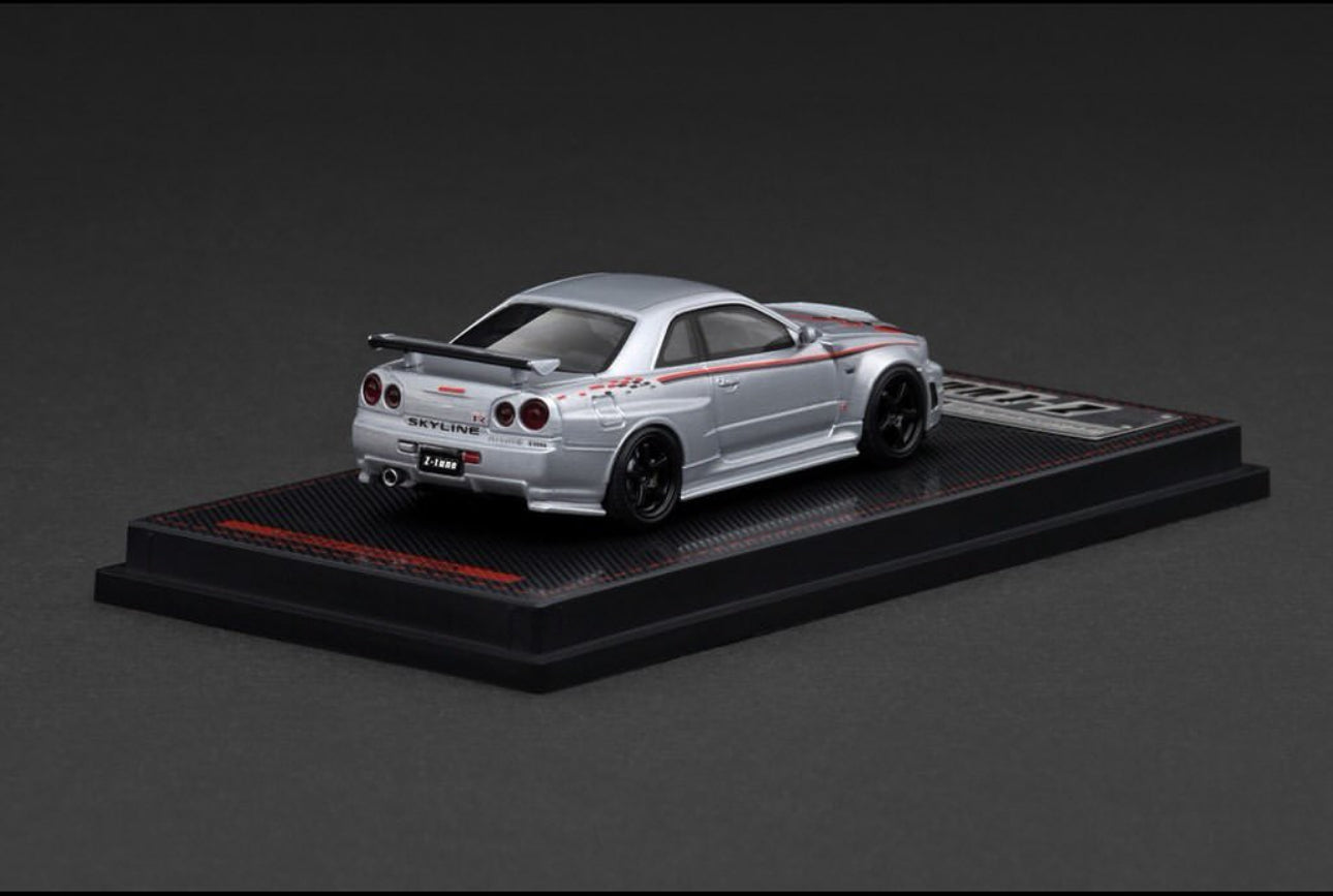 (Pre-Order)(IG3840) Nismo R34 GT-R Z-Tune Silver