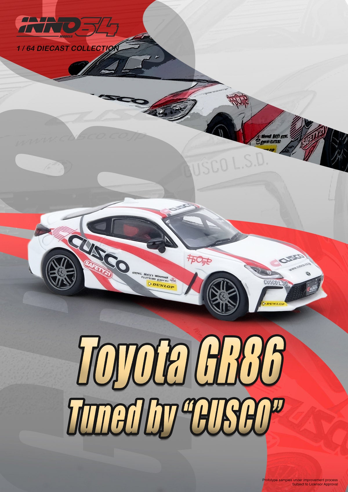 (Pre-Order) (IN64-GR86-CUSCO) TOYOTA GR86 Tuned by "CUSCO"