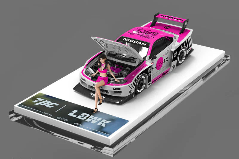 (TPC646009-1) LB-WORKS Nissan S15 Silvia Pink White with Figurine