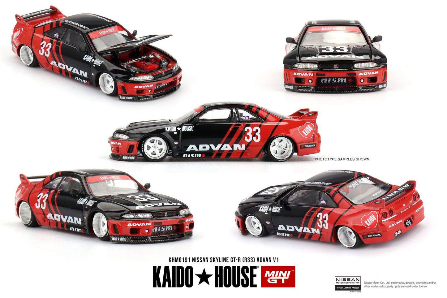 (Pre-Order) (KHMG191) Nissan Skyline GT-R (R33) Advan V1