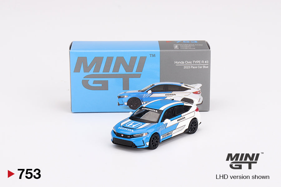 (MGT00753-MJ) - Honda Civic Type R #3 2023 Pace Car Blue - Blister Version