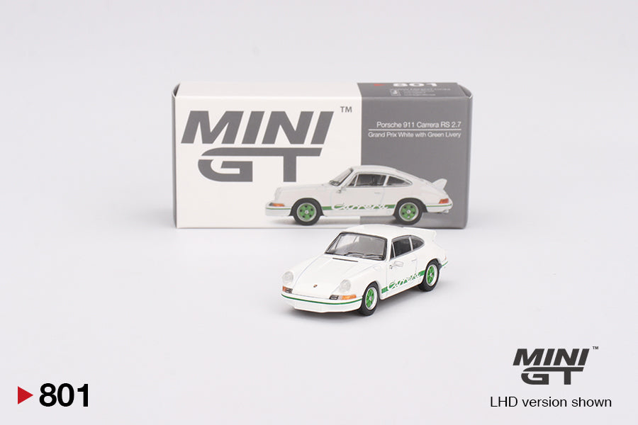(MGT00801) Porsche 911 Carrera RS 2.7 Grand Prix White with Green Livery