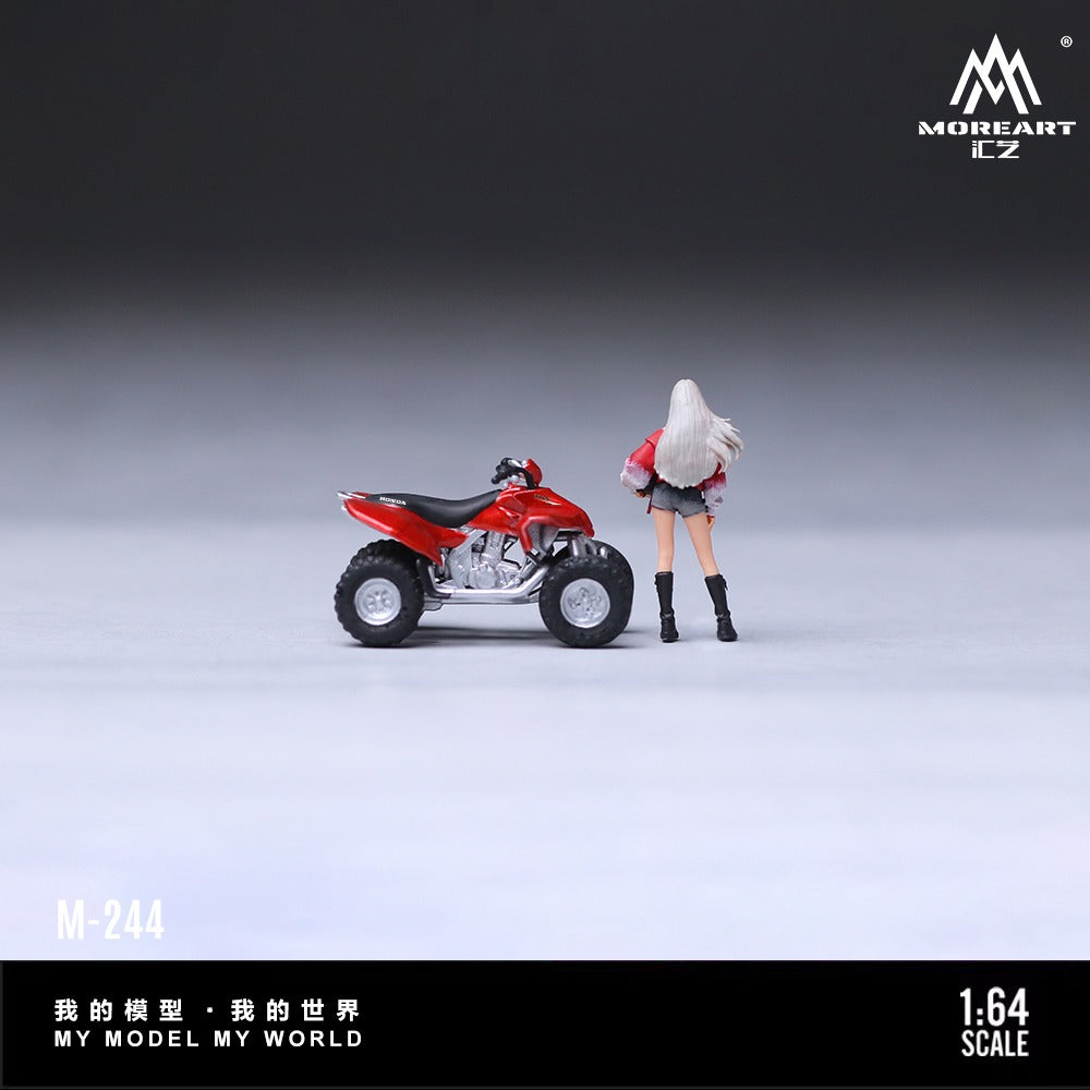 (Pre-Order) (MO222244) - Red ATV All-Terrain Vehicle with figurine