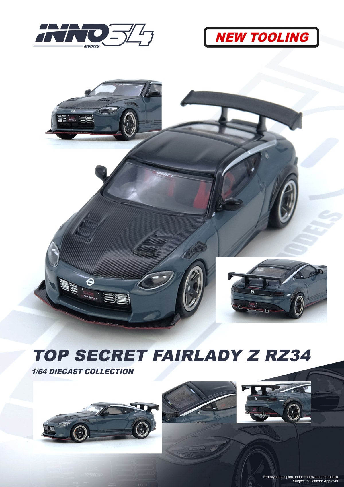 (Pre-Order) (IN64-Z34TS-SG) TOP SECRET FAIRLADY Z (RX34) Stealth Gray