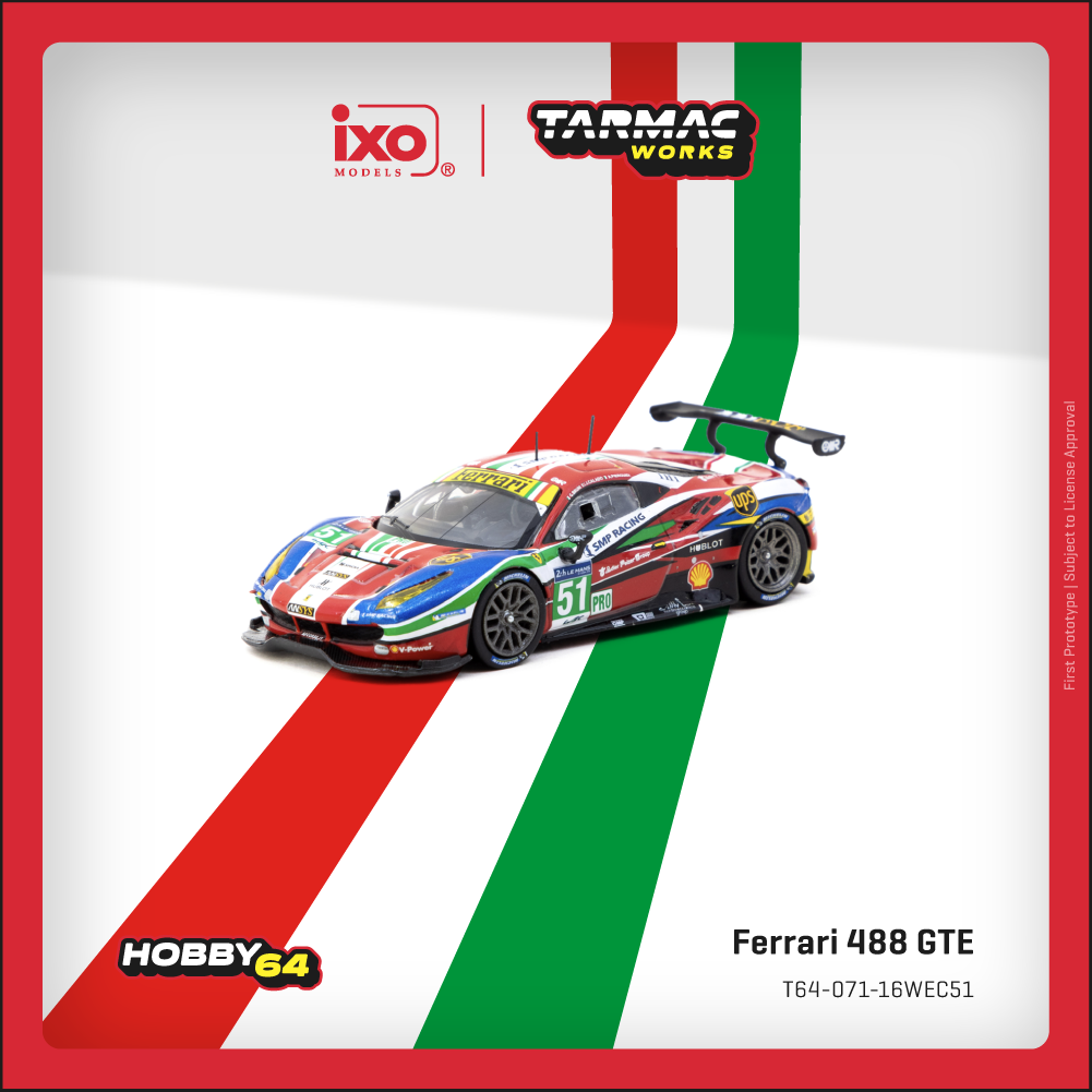 (Pre-Order) (T64-071-16WEC51) Ferrari 488 GTE 24h of Le Mans 2016