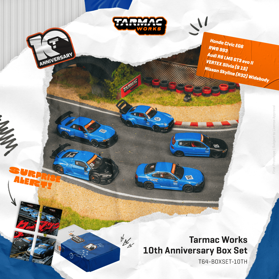 (Pre-Order) (T64-BOXSET-10TH) - Tarmac Works 10th Anniversary Box Set