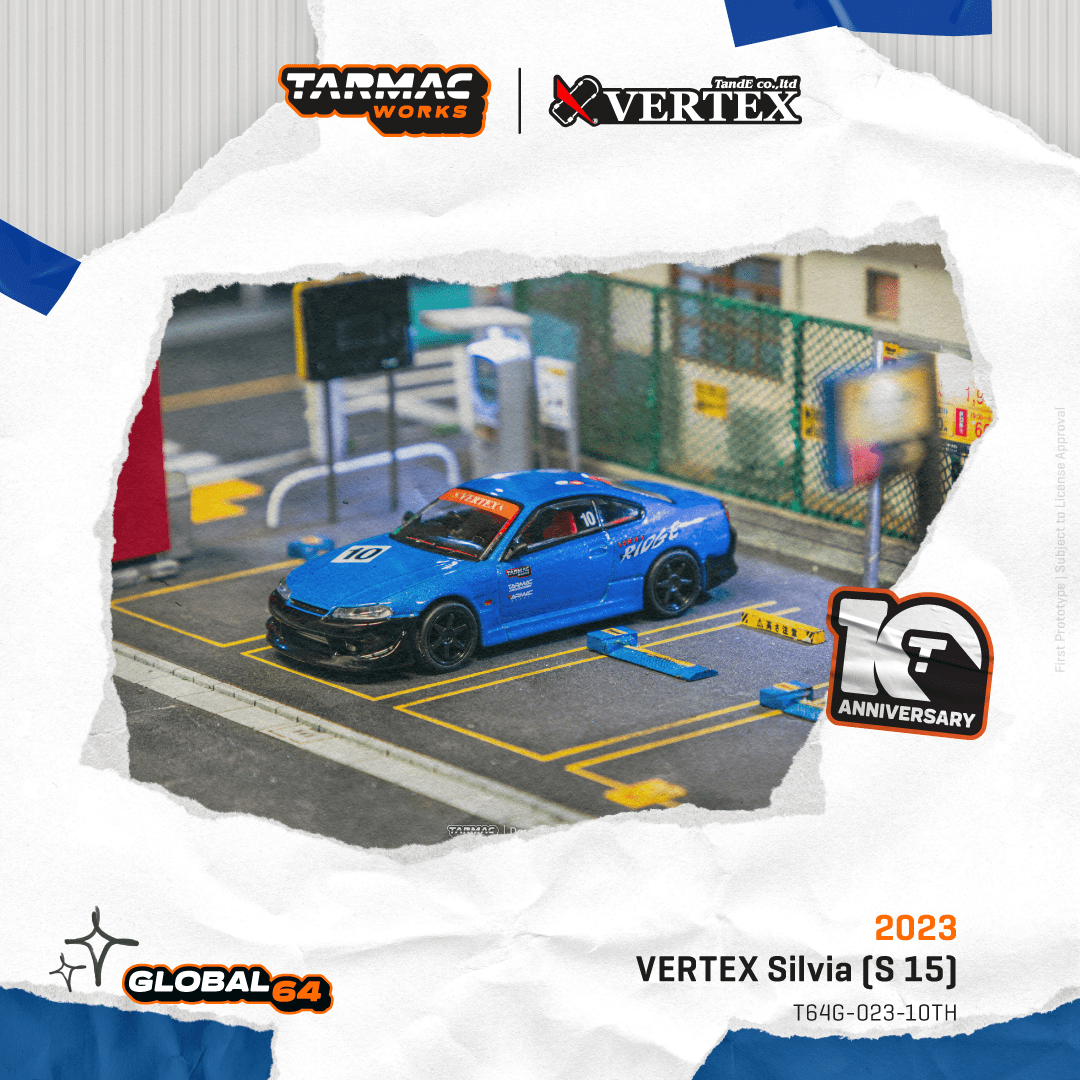(Pre-Order) (T64G-023-10TH) - VERTEX Silvia (S 15) (Tarmac Works 10th Anniversary)