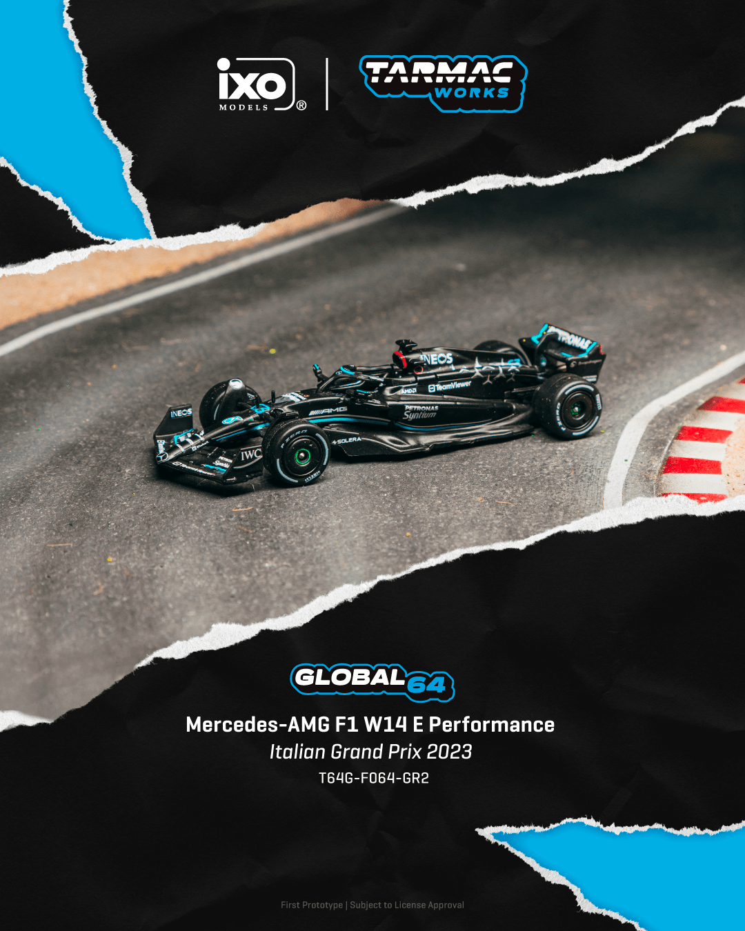 (Pre-Order) (T64G-F064-GR2)Mercedes-AMG F1 W14 E Performance Italian Grand Prix 2023 George Russell