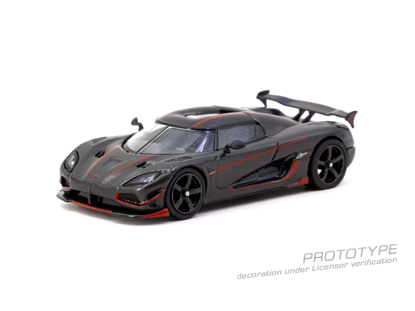 (Pre-Order) (T64G-TL005-BCF) Koenigsegg Agera RS (Black Carbon Fiber / Red Accents)