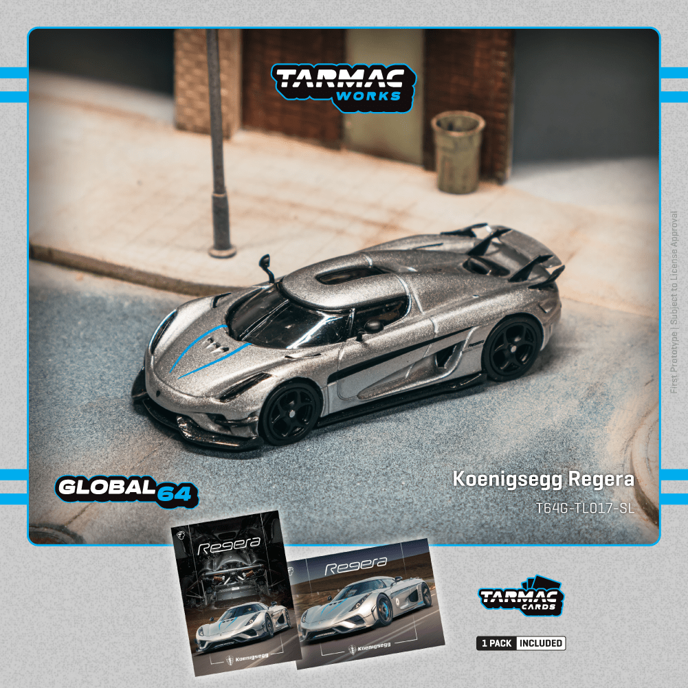 (Pre-Order) (T64G-TL017-SL) Koenigsegg Regera (Silver Metallic / Blue Accents)