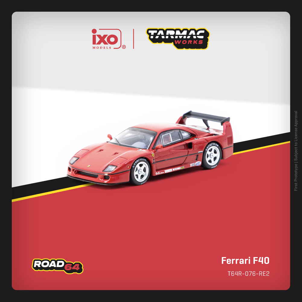(Pre-Order) (T64R-076-RE2) Ferrari F40 (Red)