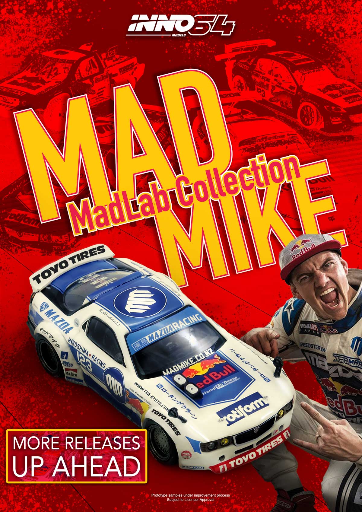 (Pre-Order) (IN64-MADLAB01-MADBUL) MAZDA RX7 (FD3S) "PANDEM ROCKET BUNNY" MADBUL MADLAB COLLECTION 001