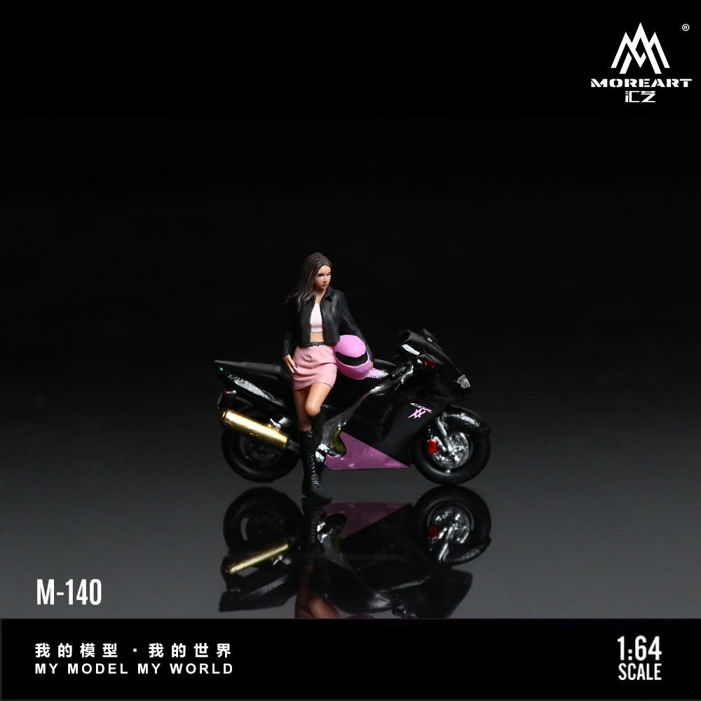 (Pre-order) (MO222140) Honda CBR1100XX black with resin figurine