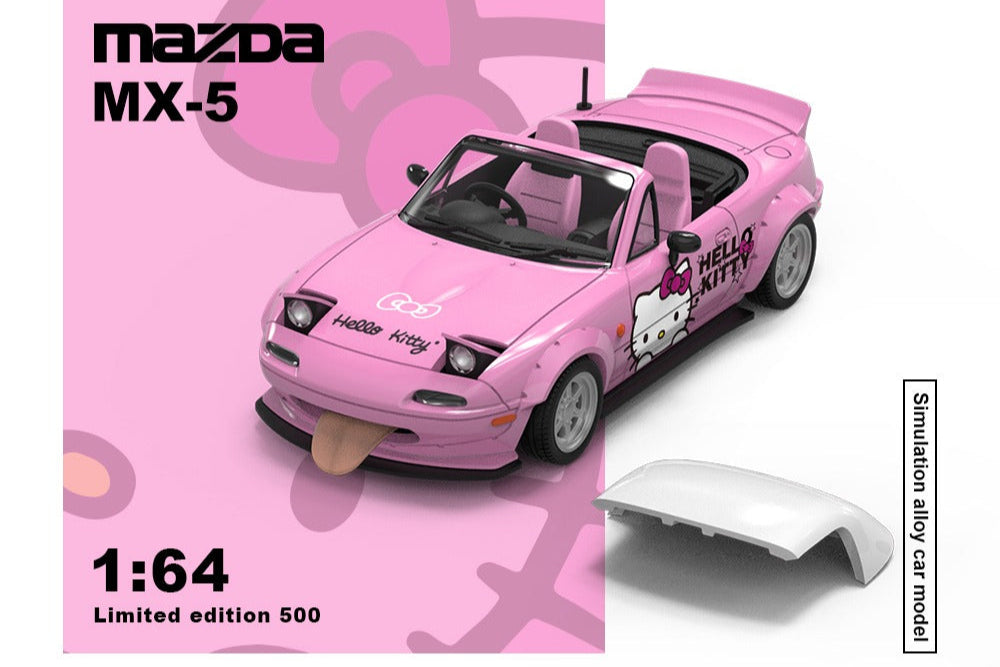 (CC646914-1) Mazda MX5-KT - Hello kitty livery with figurine (Light Pink)
