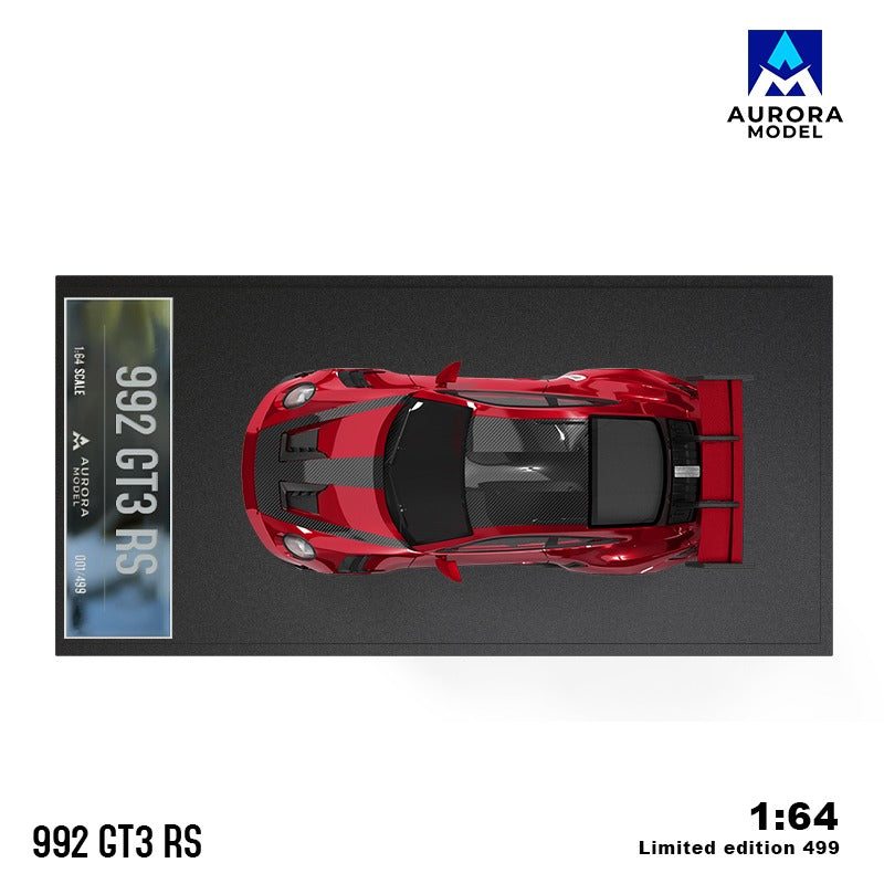 (Pre-Order) (AM644640-1) Porsche 992 GT3 RS with figurine (red)