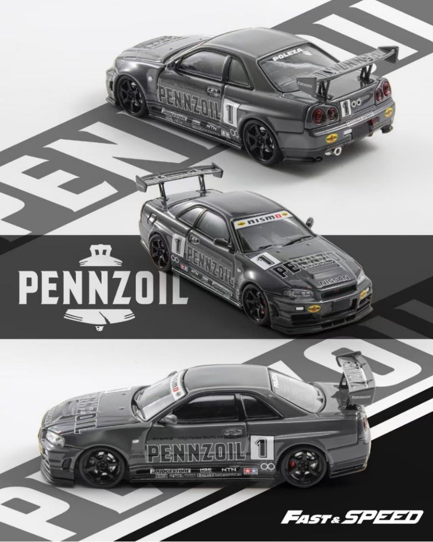 (Pre-Order) Skyline GT-R R34 Nismo Z-Tune version Penzoil livery (Grey)